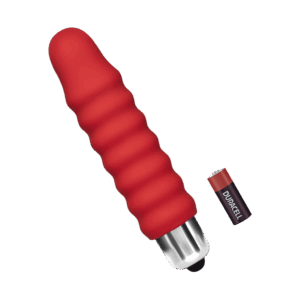 Gerippter Minivibrator aus Silikon, 10 cm