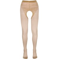 Strumpfhose ouvert mit Ziernaht und Hochferse