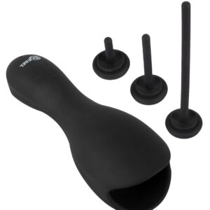 Eichelvibrator "Glans Masturbator with 3 attachable Dilators" mit 3 Dilatoren, 10 Vibrationsmodi, wiederaufladbar