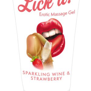 Gel “Erotic Massage Gel Sparkling Wine and Strawberry“ mit Erdbeer-/Sekt-Aroma