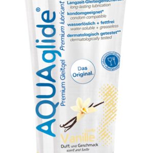 Gleitgel „AQUAglide Vanille“ in Lebensmittelqualität ohne Zucker, vegan