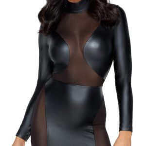 Kleid im Mattlook mit Powernet-Einsätzen