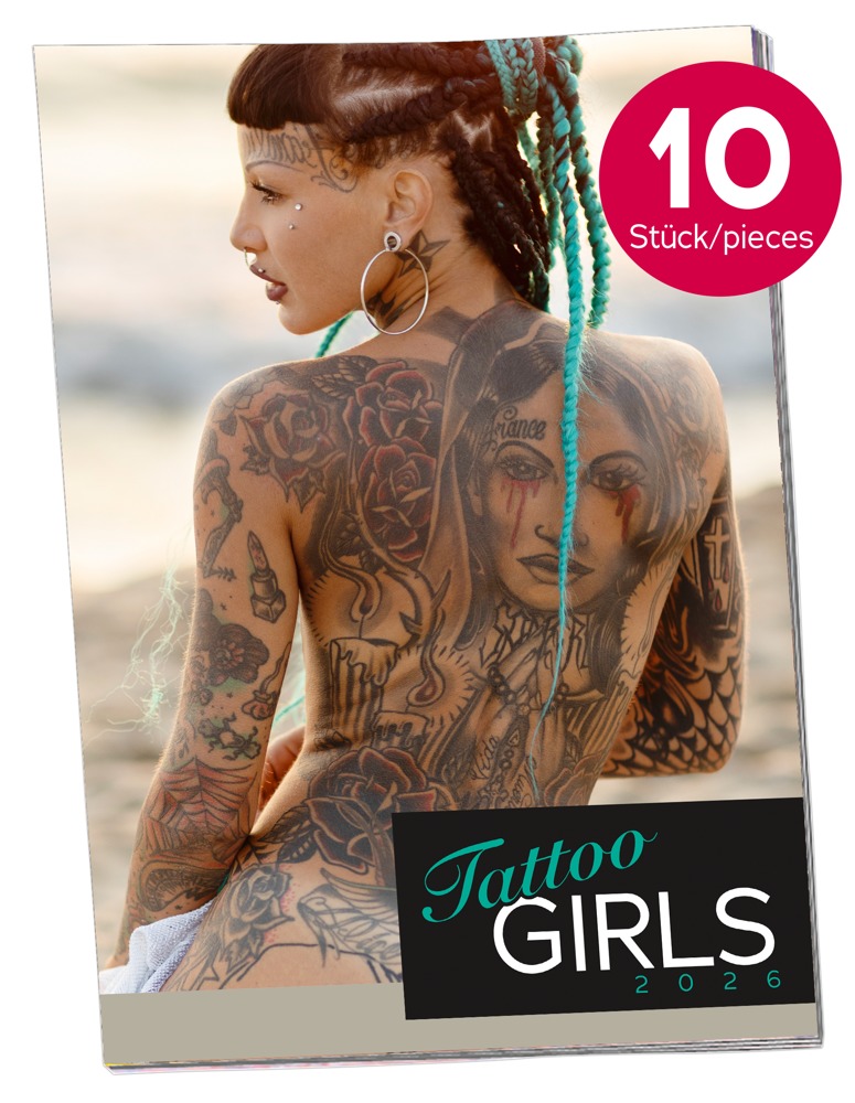 Pin-up Kalender „Tattoo-Girls 2026“ im Großformat