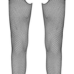 Straps-Strumpfhose aus feinmaschigem Netzmaterial