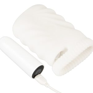 „Super Soft Masturbator & Vibration“ mit Hodenring plus Vibrobullet zum Einsetzen